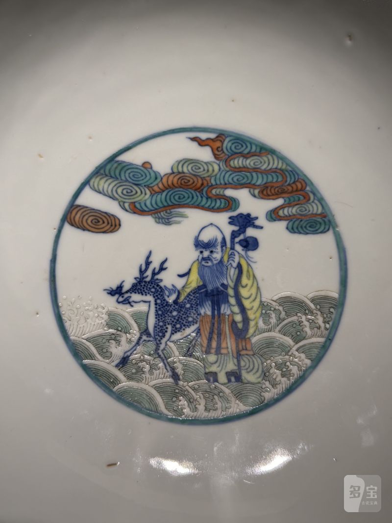 清光绪 斗彩八仙人物纹大碗 - 图8